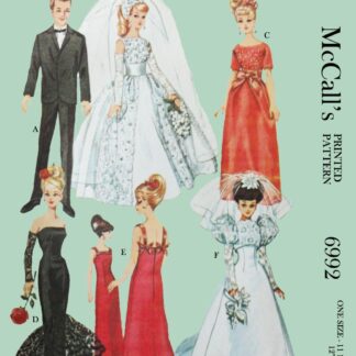 Vintage Fashion Doll Clothes Sewing Pattern: Bridal & Ball Gowns (PDF)