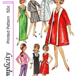 Vintage Fashion Doll Clothes Sewing Pattern for 11.5" Dolls (Digital Download PDF)