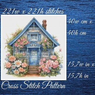 Cottage Floral Cross Stitch Pattern (PDF Download)