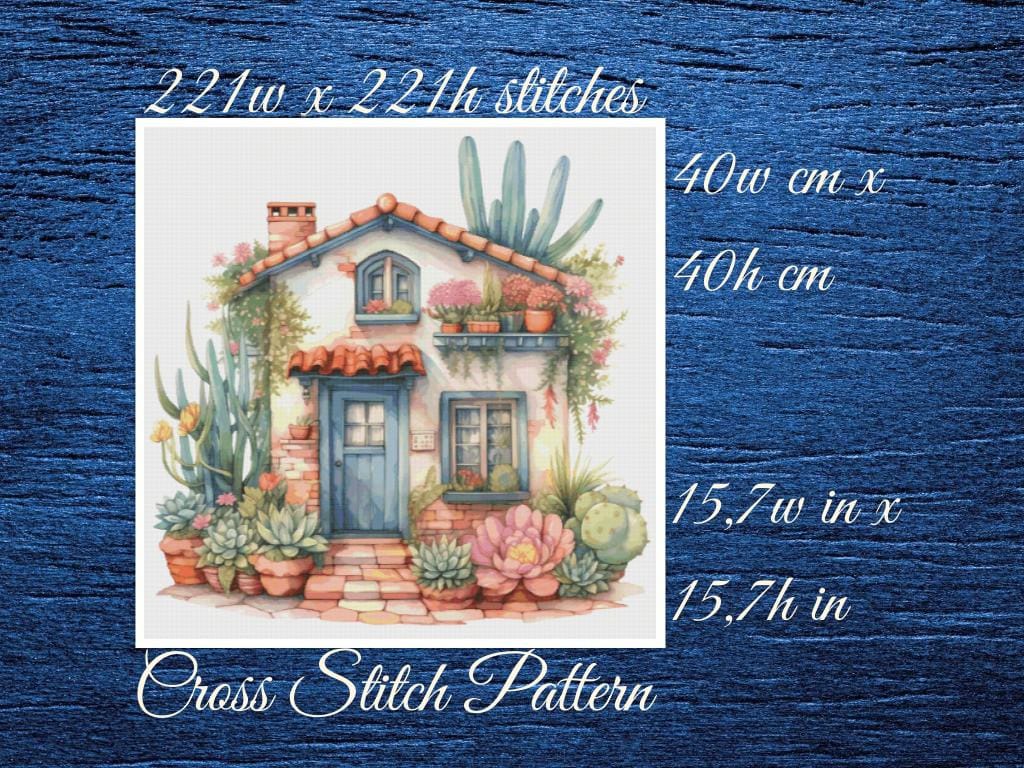 Cottage Garden Cross Stitch Pattern (PDF Download)