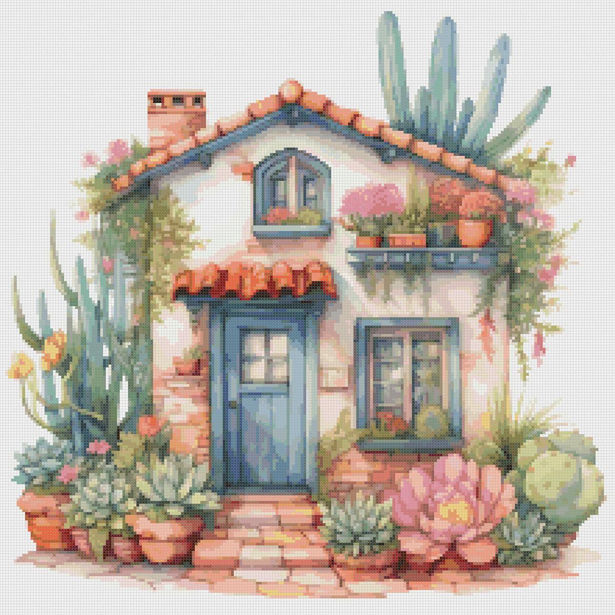Cottage Garden Cross Stitch Pattern (PDF Download) - Image 2