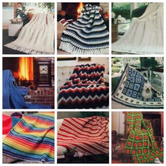 21 Sets Afghans Crochet and Knitting Pattern Digital Download PDF English Bundle