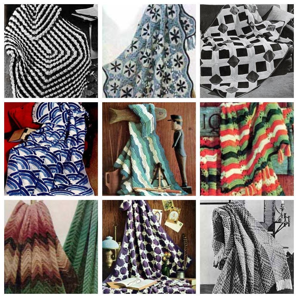 Over 50 Afghans Crochet Pattern Digital Download PDF English Bundle - Image 3