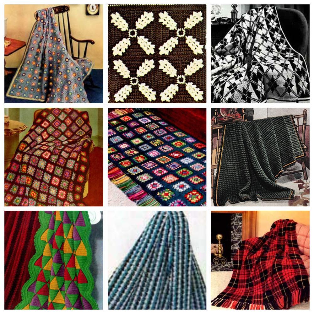 Over 50 Afghans Crochet Pattern Digital Download PDF English Bundle - Image 5