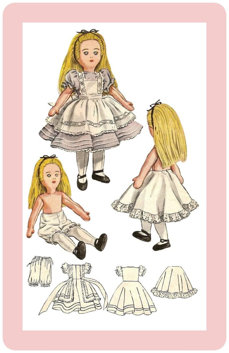 Vintage Sewing Pattern Dolls 18" McCalls 2240 PDF