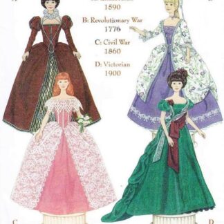 Vintage Sewing Pattern: 11-1/2" Fashion Doll Wardrobe Museum Collection Simplicity 9521 (PDF) French