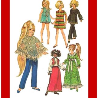 Sewing Pattern Dolls 17-1/2" Wardrobe Vintage Simplicity 9138 PDF