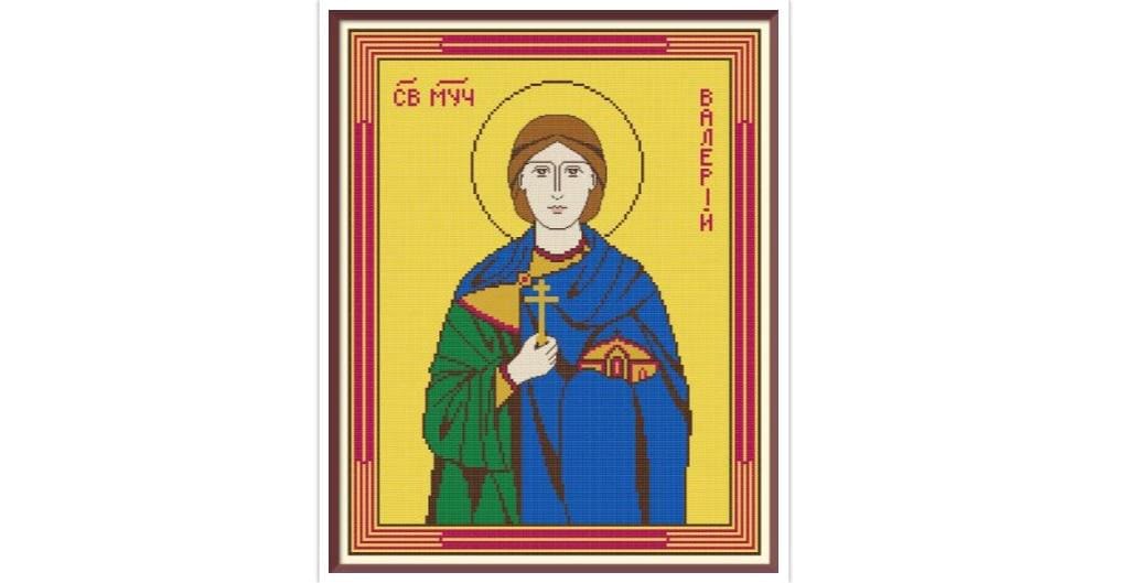 Icon Cross Stitch Pattern St. Valerij PDF Digital Download Counted Embroidery Pattern