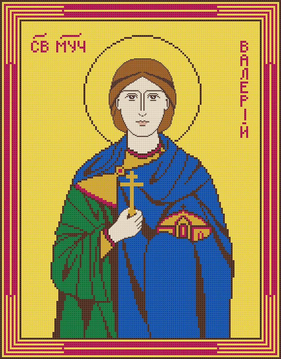 Icon Cross Stitch Pattern St. Valerij PDF Digital Download Counted Embroidery Pattern - Image 2