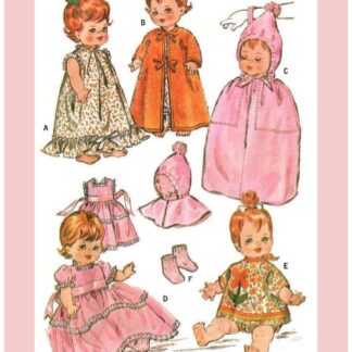Vintage Sewing Pattern Dolls 8"-10" McCalls 6993 Wardrobe PDF
