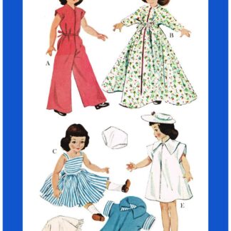 Sewing Pattern Dolls 14" Wardrobe Vintage McCalls 1728 PDF
