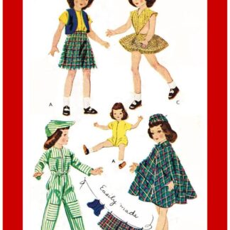 Sewing Pattern Dolls 14" Wardrobe Vintage McCalls 1729 PDF