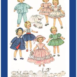 Vintage Sewing Pattern Dolls 17" Simplicity 3217 Wardrobe PDF