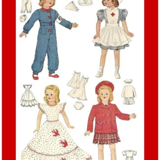 Wardrobe Sewing Pattern Dolls 18" McCalls 1015 Vintage PDF
