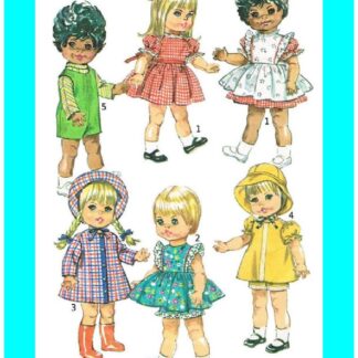Wardrobe Sewing Pattern Dolls 15" Simplicity 7971 Vintage PDF