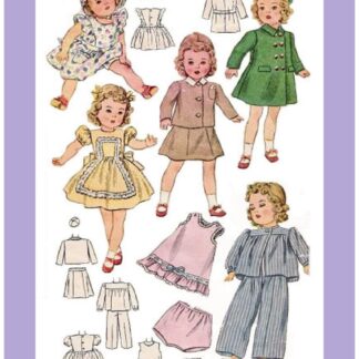 Vintage Sewing Pattern Dolls 14" Simplicity 2538 Wardrobe PDF