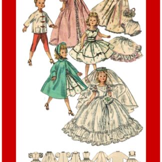 Simplicity 1808 Sewing Pattern Dolls 18" Vintage Wardrobe PDF
