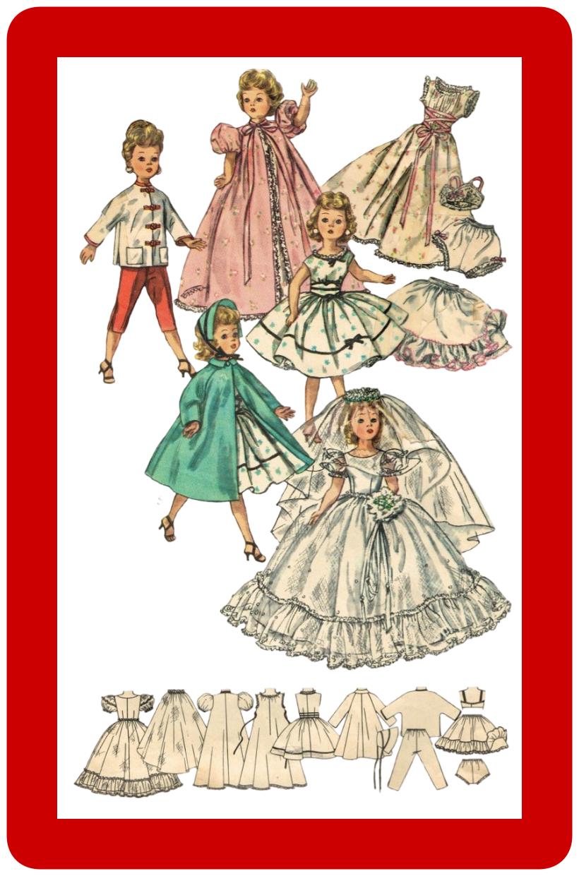 Simplicity 1808 Sewing Pattern Dolls 18" Vintage Wardrobe PDF
