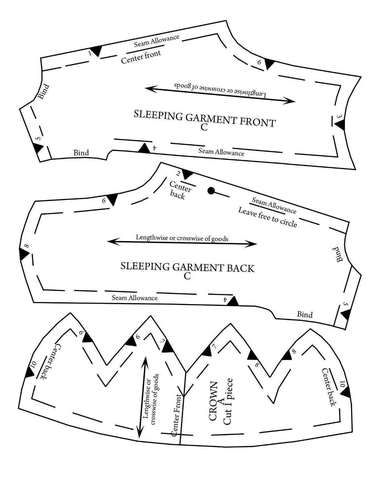 Sewing Pattern Dolls 9" Vintage Wardrobe PDF - Image 2