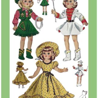 Wardrobe Sewing Pattern Dolls 14" McCalls 1561 Vintage PDF